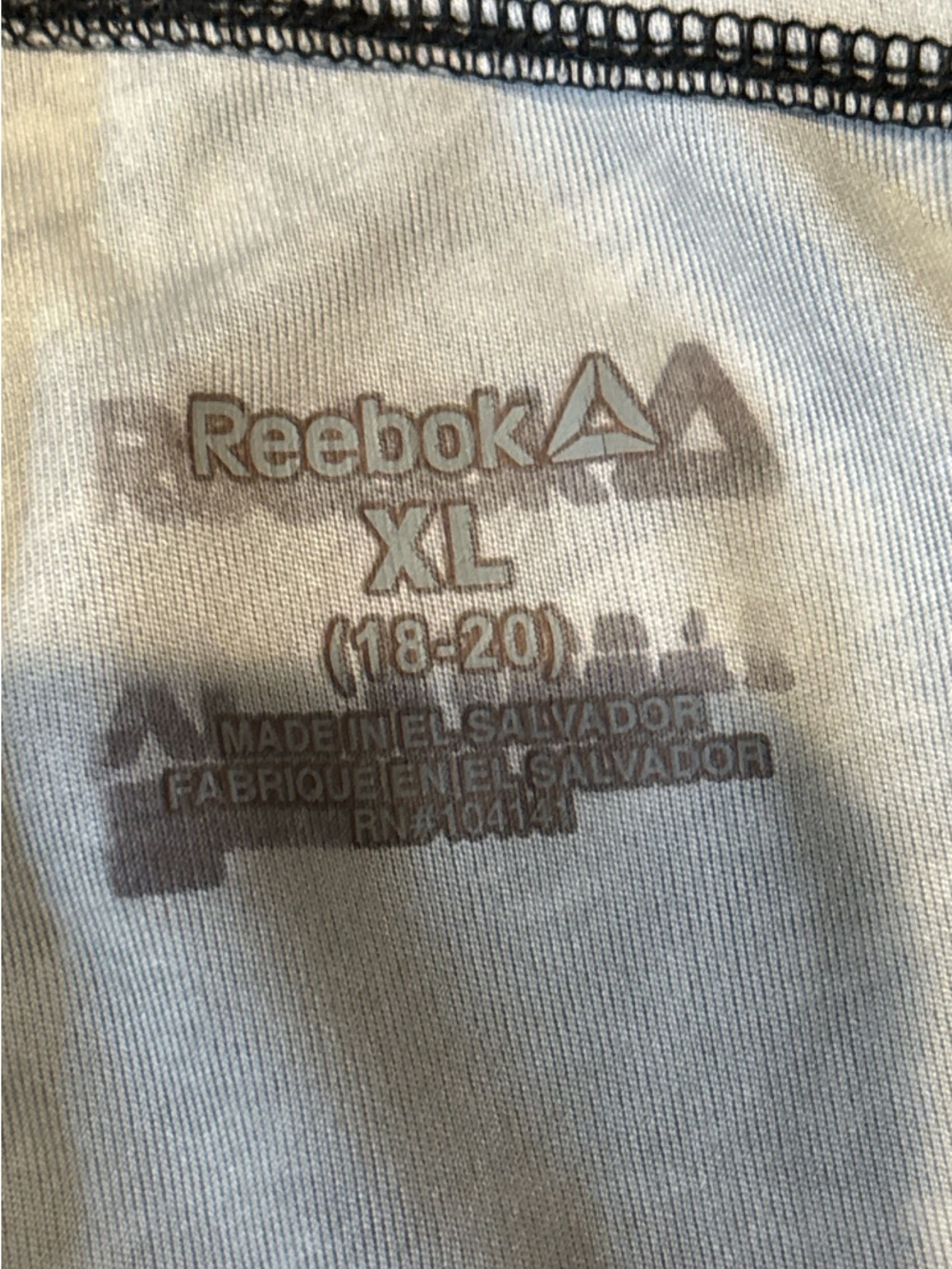 Reebok Black & White Abstract Print Kids Shorts xl 18/20 - Picture 3 of 7